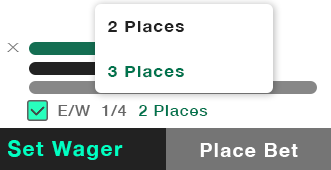 Bet Slip Showing Each Way Extra Placing